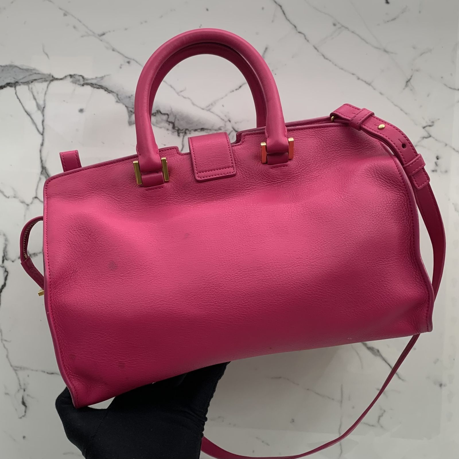 YVES SAINT LAURENT 394461 PINK CABAS 2WAY SHOULDER BAG 237024200 WE