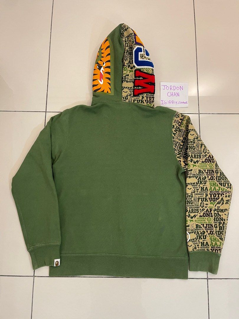 Bape xxv cities camo shop shark full zip hoodie