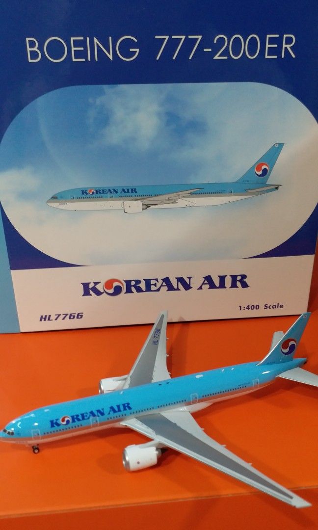 1:400 Phoenix 大韓航空Korean Air B777-200ER, 興趣及遊戲, 玩具