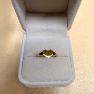 18K Gold Signet Heart Ring