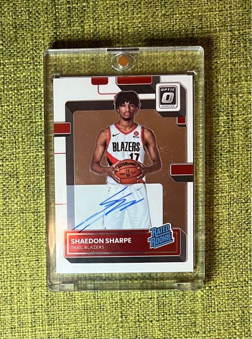 2022-23 Shaedon Sharpe (Blazers) Panini Donruss Optic Rookie Auto