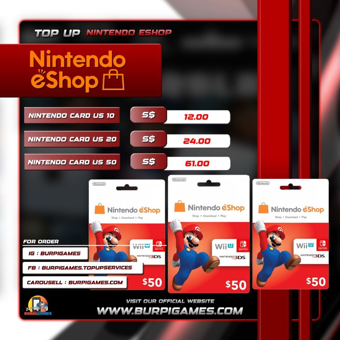 Eshop sales card usd