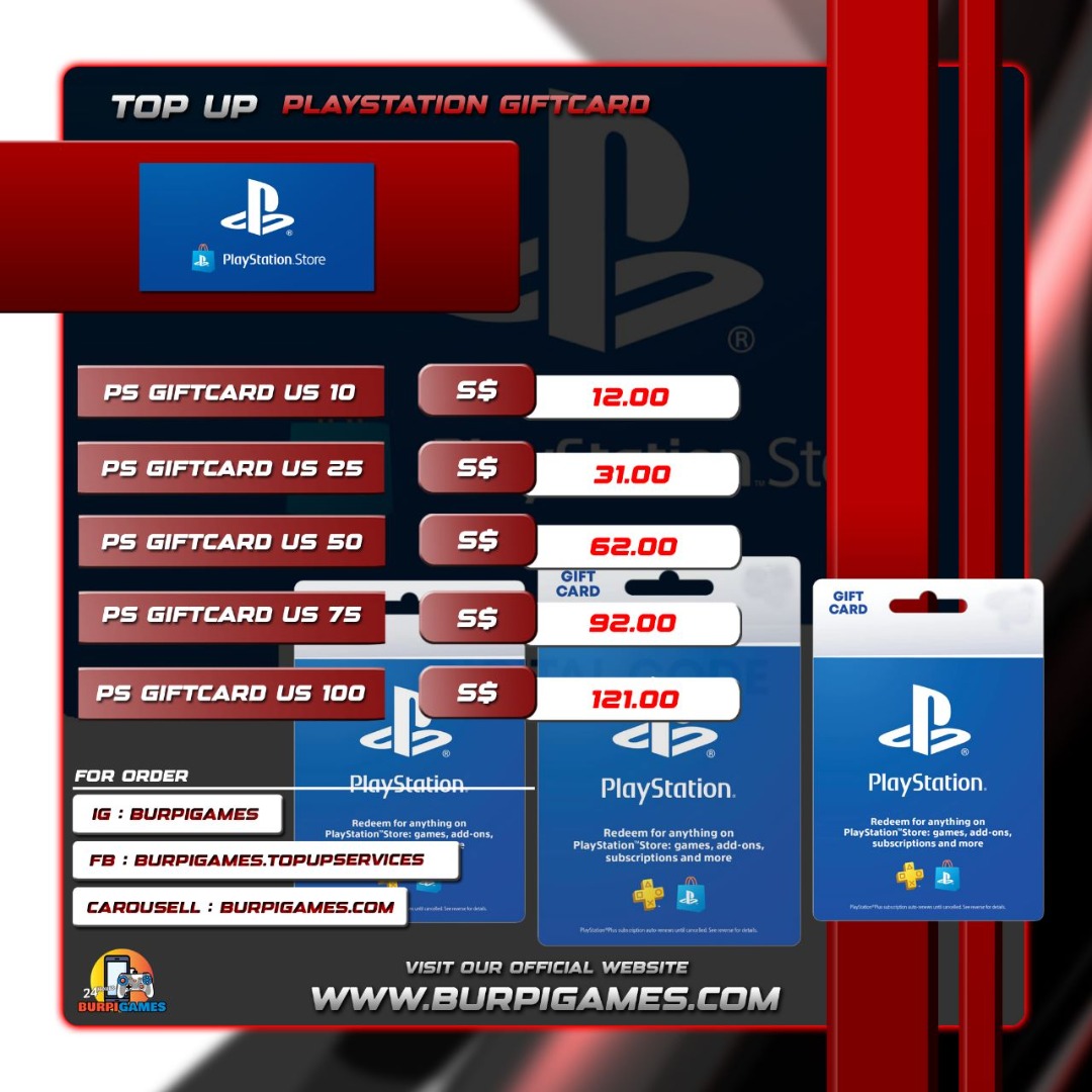 24/7 PLAYSTATION GIFTCARD [DIGITAL CODES], Video Gaming, Gaming ...