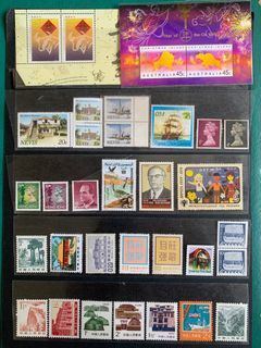 2 pages of mints stamps