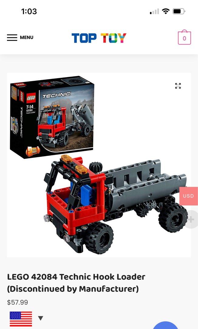 Lego top 42084 price