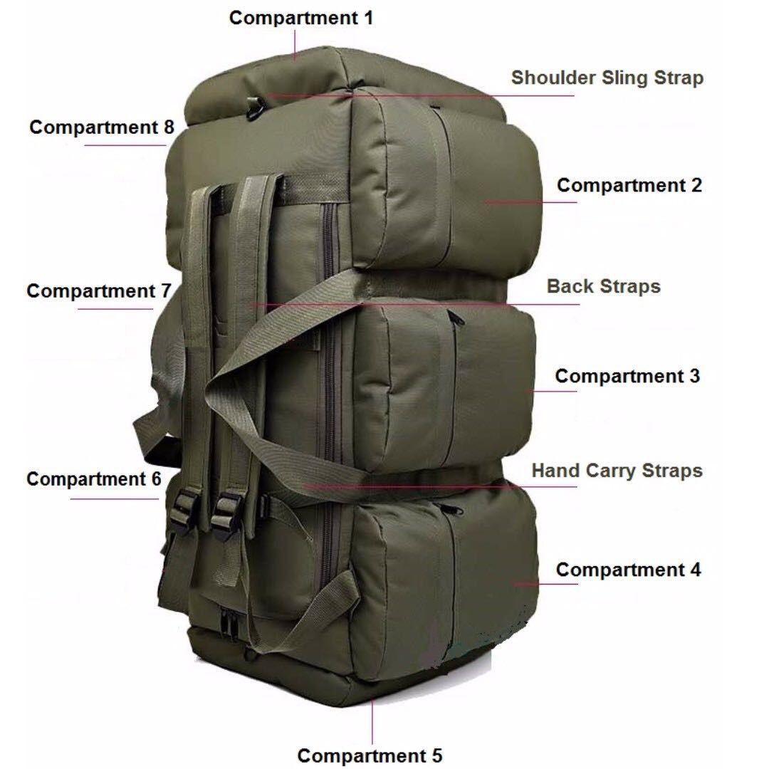 90L Jumbo ll Travel Backpack Haversack Bag