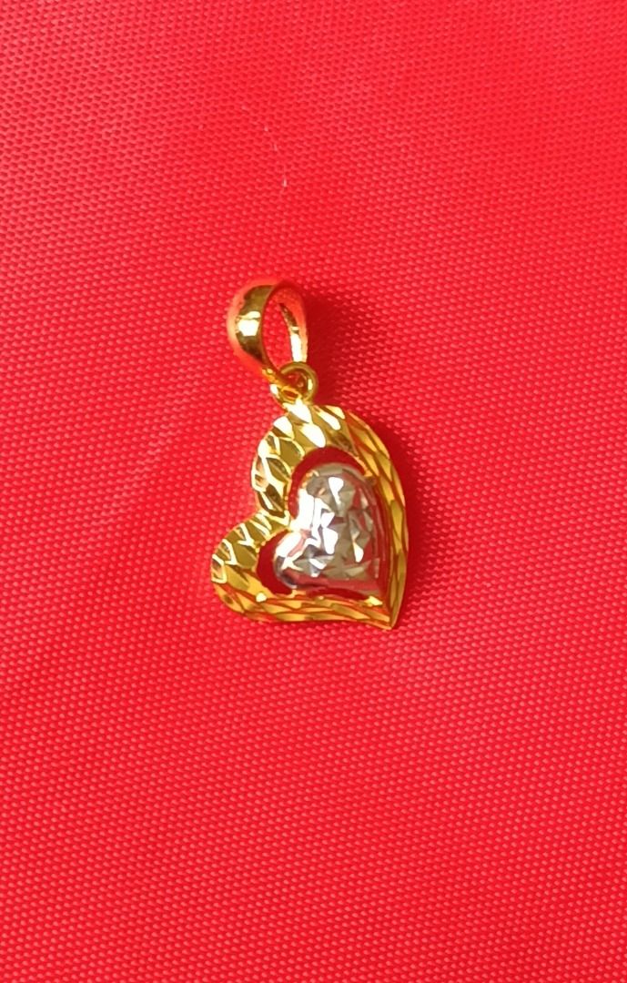 Gold heart pendant price sale