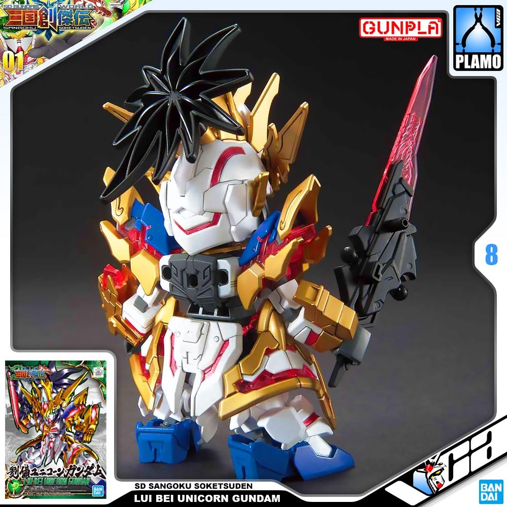 ⭐️ BANDAI GUNPLA SD WORLD SANGOKU SOKETSUDEN SDSS LIU BEI UNICORN GUNDAM PLASTIC MODEL TOY VCA SINGAPORE 4573102567536 (Category: Gundam Model Kits) located in Singapore. Submitted by vcagundam.sg (Listing ID 1248567847, Image 3). Description: ⭐️ SD | LIU BEI UNICORN GUNDAM 🌐𝗪𝗘𝗕𝗦𝗛𝗢𝗣-𝗟𝗜𝗡𝗞 https://v.vcagundam.sg/zdWnn2 🤖𝗛𝗘𝗔𝗗 𝗛𝗘𝗜𝗚𝗛𝗧 : 8cm 📝𝗧𝗬𝗣𝗘 : PLASTIC MODEL KIT From the new SD Sangoku Soketsuden series comes the Liu Be
