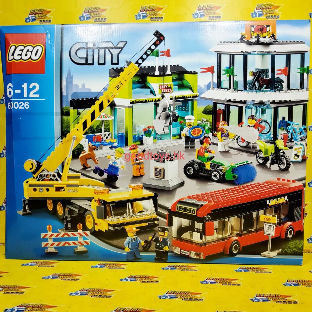 全新未開封盒殘LEGO 60026 CITY TOWN SQUARE, 興趣及遊戲, 玩具
