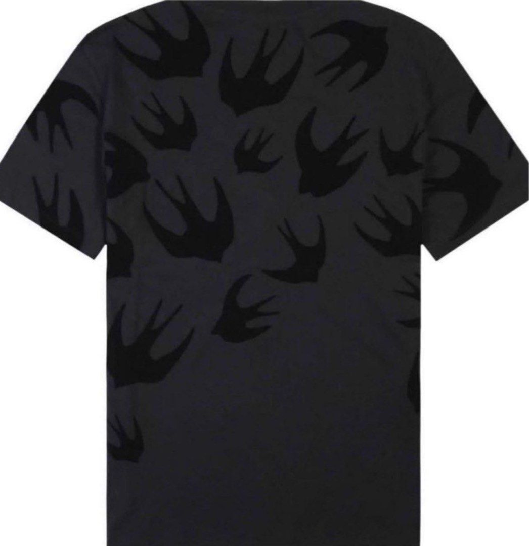 SALE AUTHENTIC ALEXANDER MCQUEEN MULTIPLE BIRD LOGO TEE