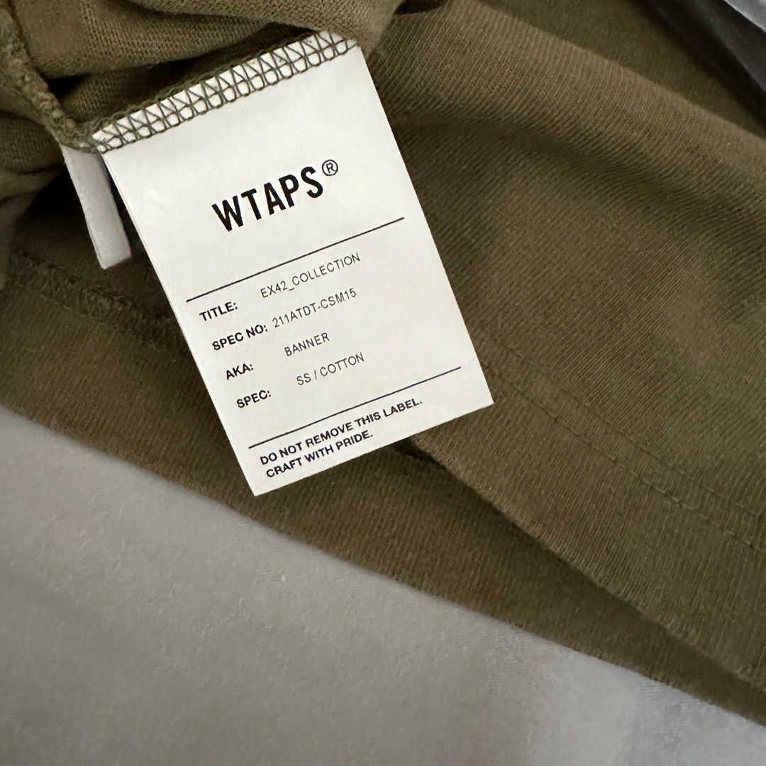 平放Wtaps 21ss WTVUA Olive Full set Banner Tee WTVUA wtaps dcdt