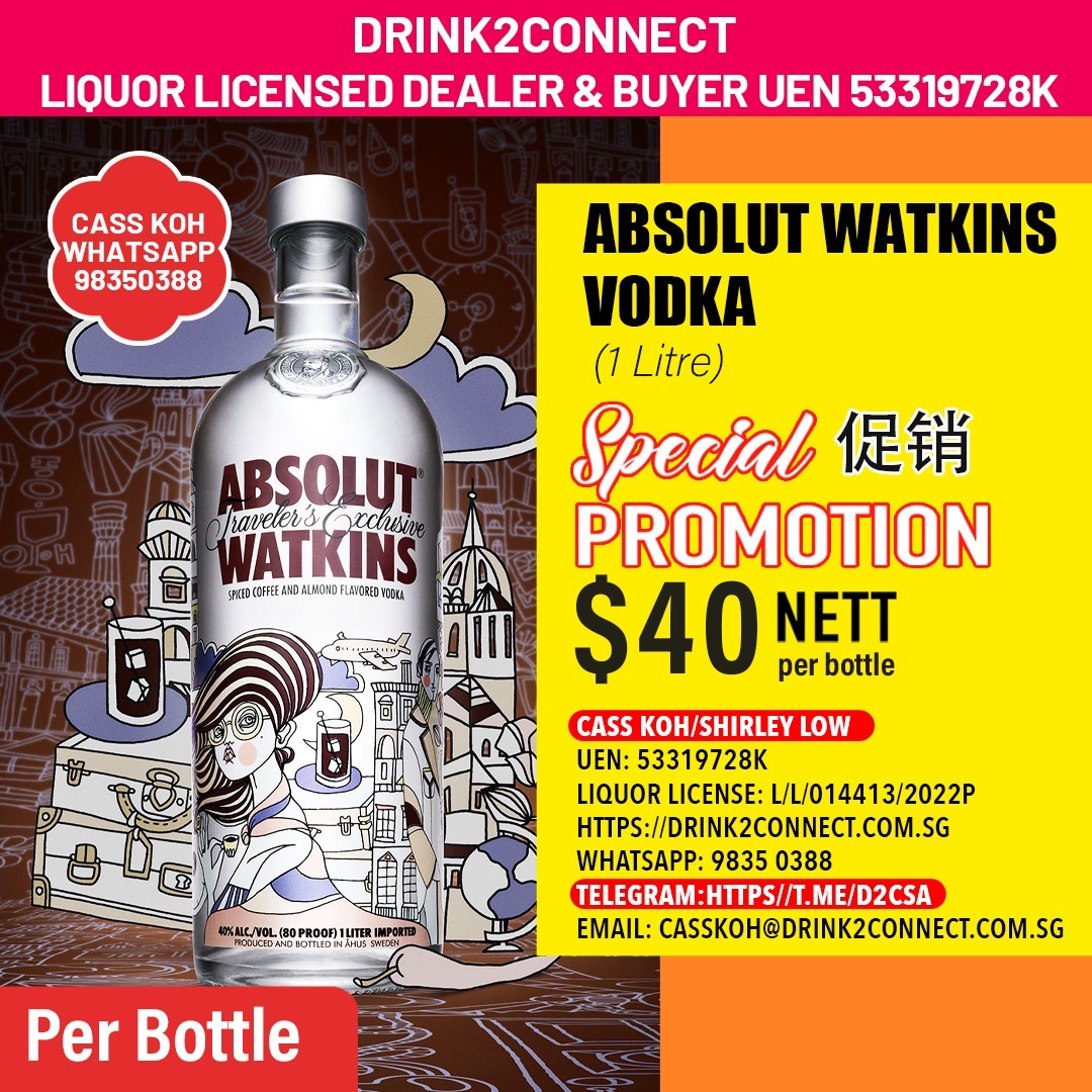 Absolut Vodka 1 Litre, Absolut Watkins Vodka, Liquor Sale Online, Buy