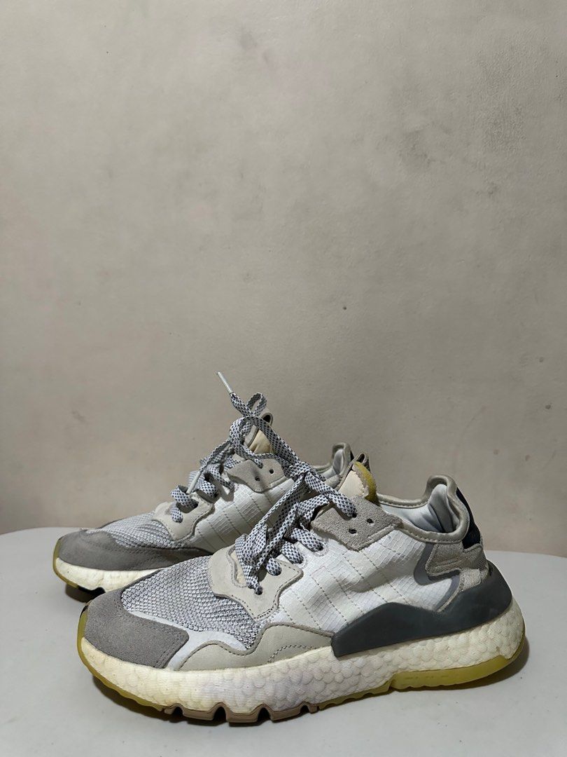Adidas nite 2025 jogger white grey