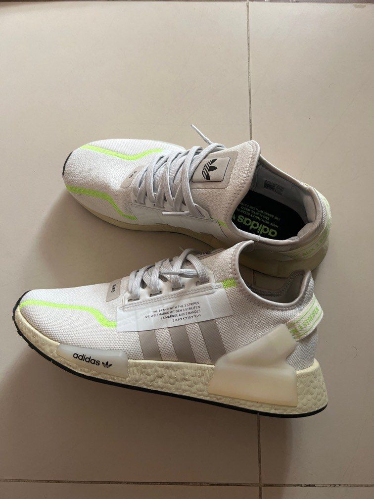 adidas gazelle silver green womens Shop White Mens NMD R1 Lace Up Sneakers – Shoebacca main image 1