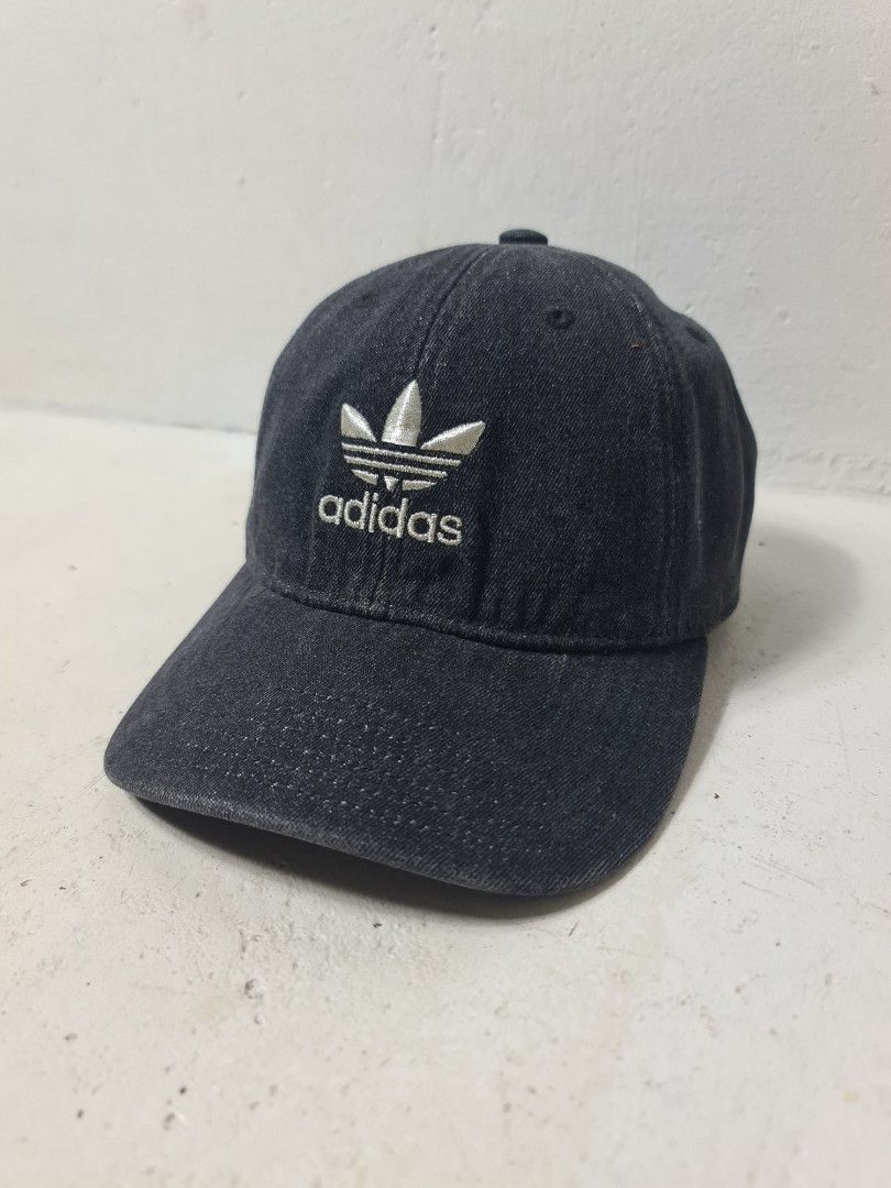 Adidas trefoil denim baseball hat deals