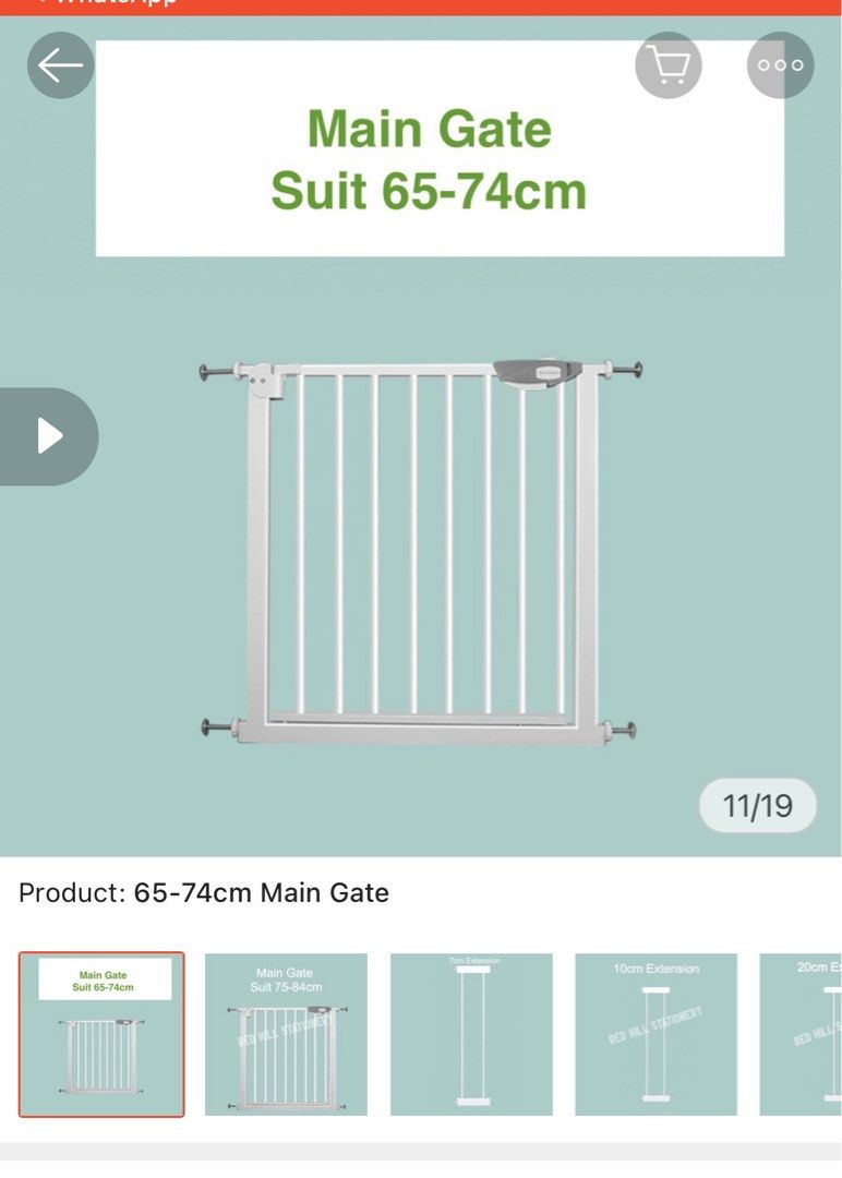 Adjustable baby gate with extensions, Furniture & Home Living, Security