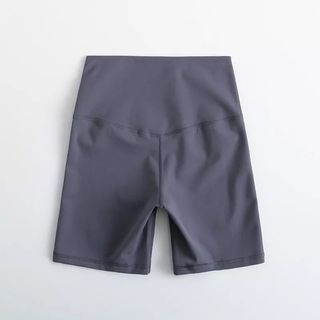 air active biker shorts in purple gray