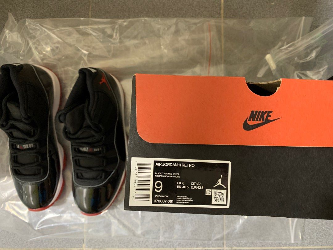 jordan 11 bred receipt