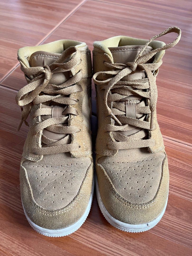 AIR JORDAN 1 RETRO MID GS GOLDEN HARVEST GOLD GOAT Babies Kids