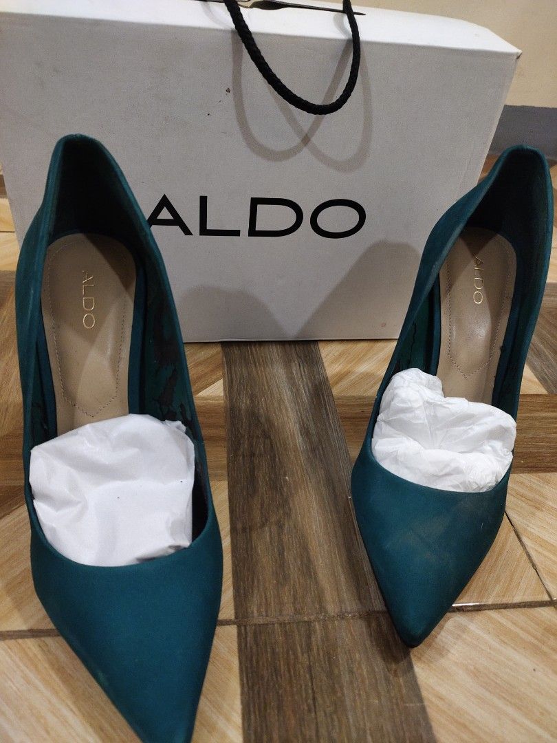 ALDO heel shoes emerald green, Women's Fashion, Footwear, Heels on ...