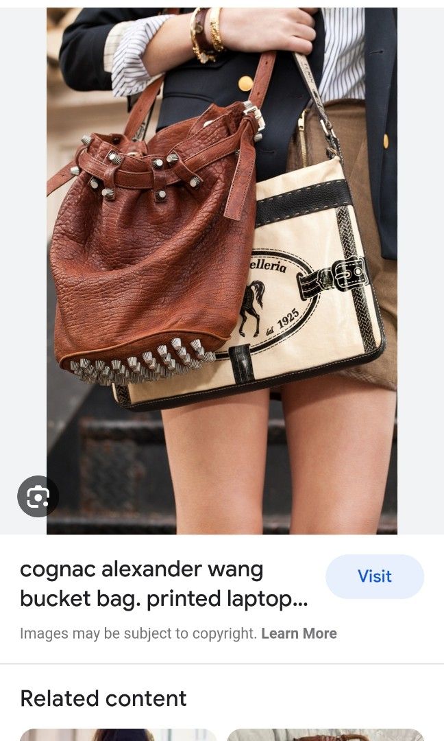 Alexander Wang Studded Diego Bucket Bag in Pebbled Leather