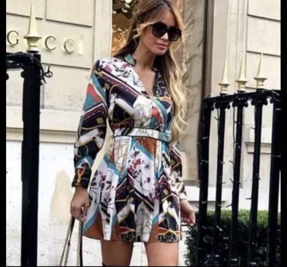 Patchwork print deals dress zara