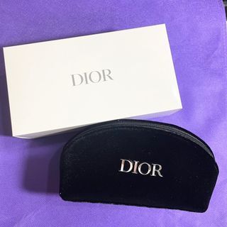 AUTHENTIC Dior black suede makeup bag trousse pouch organizer