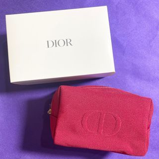 AUTHENTIC Dior red canvas trousse makeup bag pouch organizer