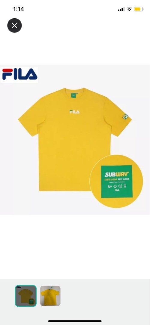 Men yellow hotsell fila