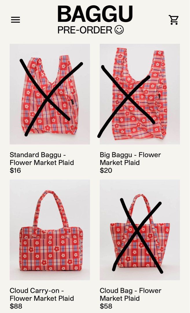 Baggu x Sandy Liang Pre-Order, Women's Fashion, Bags & Wallets