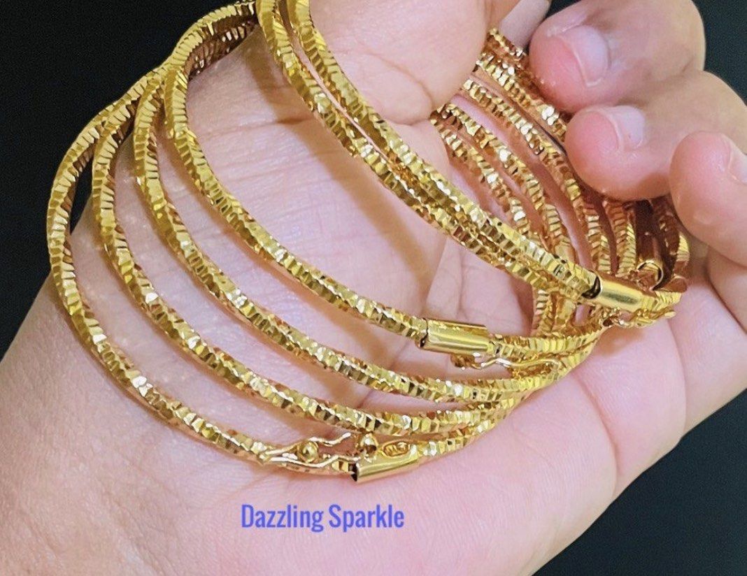 Bangle Latest design 100 Bangkok premium 999.9 Gold plated