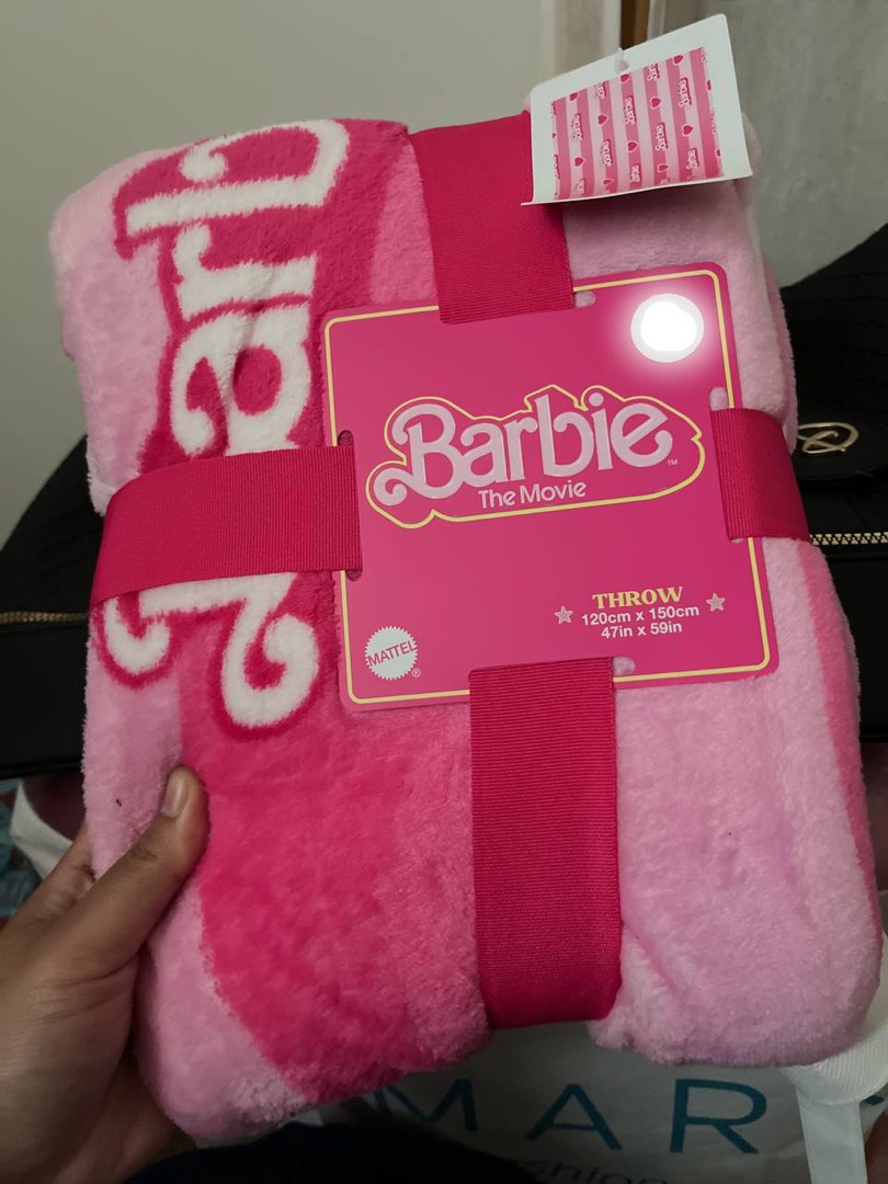 Barbie X Primark Throw Towel Barbie, Furniture & Home Living, Bedding