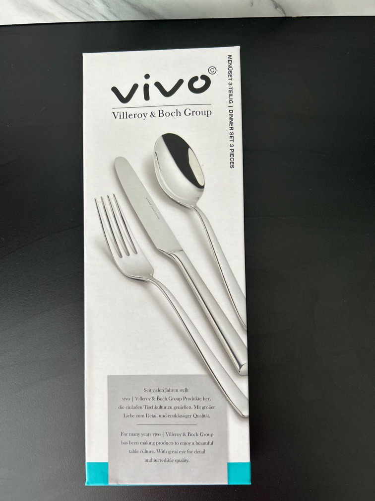 BNIB Villeroy & Boch Group 3-pc Dinner Cutlery Set, Furniture & Home ...