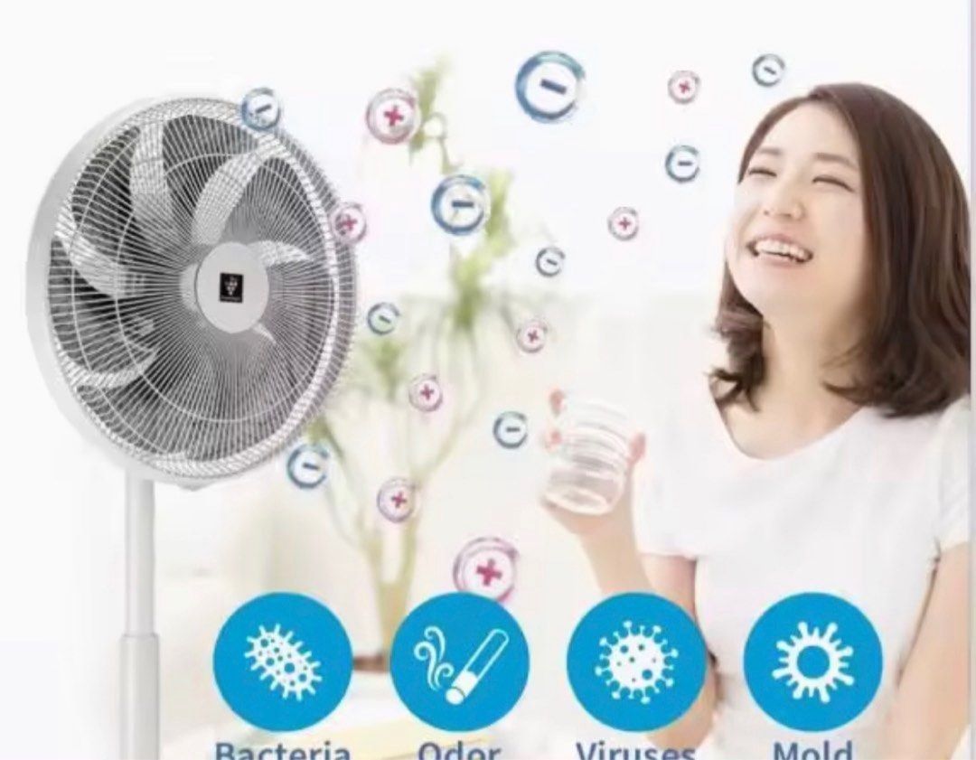BNIB Sharp Plasmacluster Stand Fan, Furniture & Home Living, Lighting ...