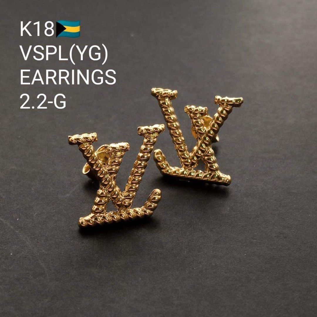 LV GOLD STUD EARRINGS, Women's Fashion, Jewelry & Organizers, Earrings on  Carousell