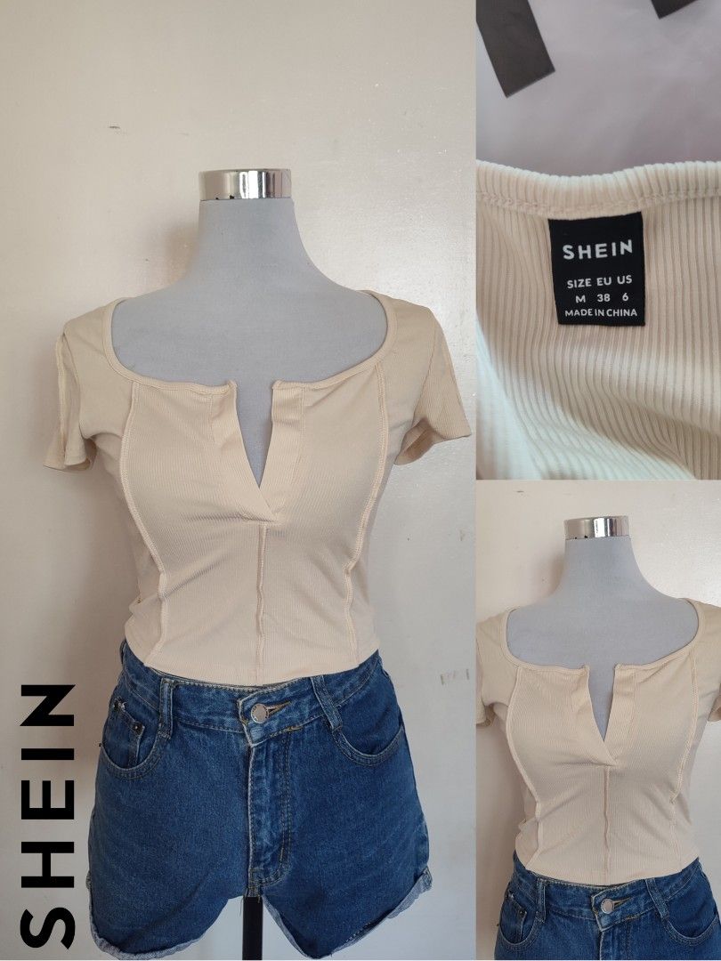 BRAND NEW SHEIN TOP (Category: Blouses) located in Mangatarem. Submitted by juicybabe_ (Listing ID 1248495425, Image 1). Description: M-L brand new w/ shein pouch.