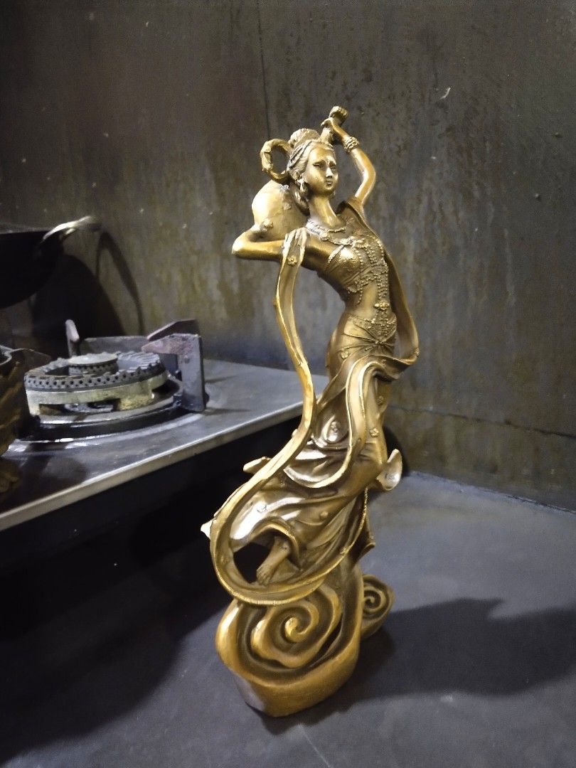 Brass lady statue display, Hobbies & Toys, Memorabilia & Collectibles ...
