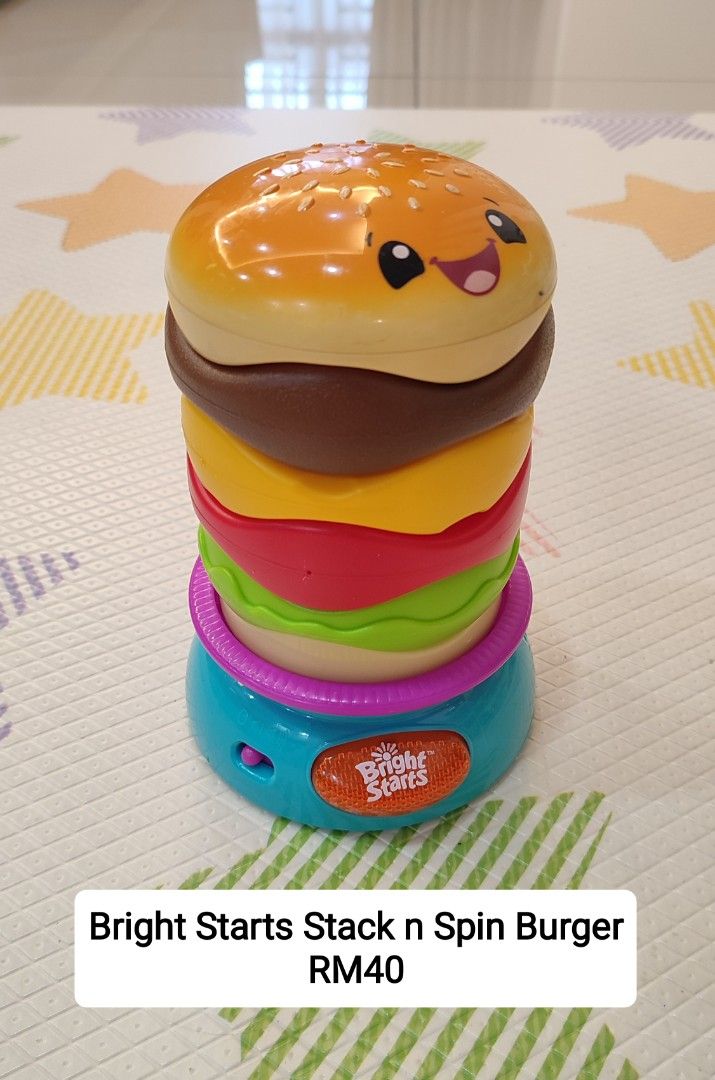 Bright Starts Stack n Spin Burger Hobbies Toys Toys Games on