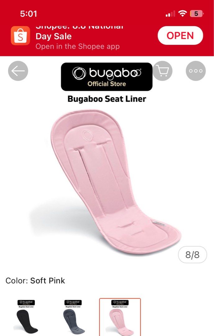 Bugaboo seat liner soft pink online