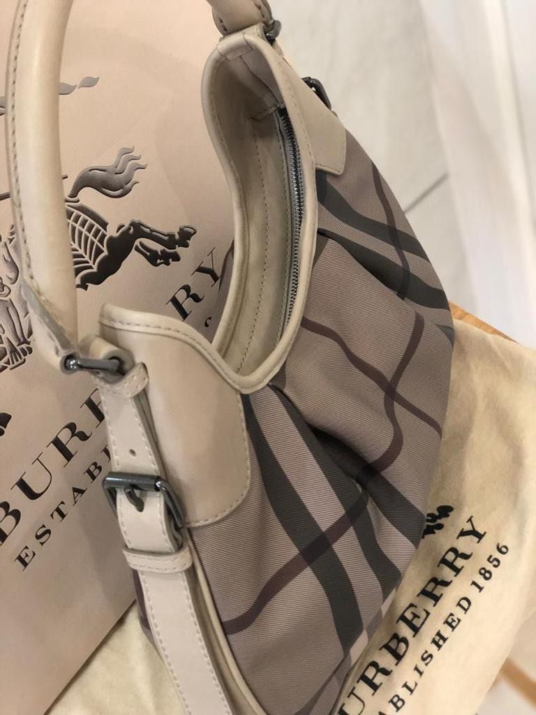 Burberry smoked check crossbody bag deals