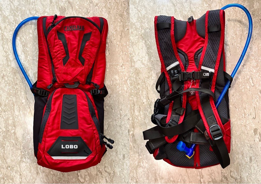 Sac D'hydratation CamelBak Lobo – Noir/gris/rouge, Taille M, Sans Poche à Eau