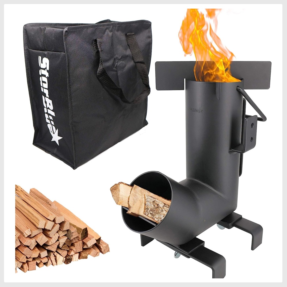 Camping Rocket Stove by StarBlue with FREE Carrying Bag A Portable Wood Burning Camping Stove