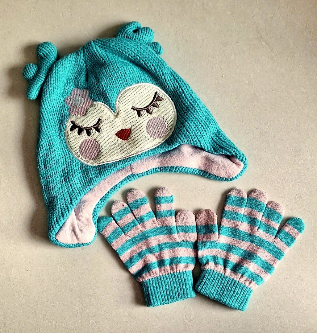 Carter s Winter Beanie hat and gloves set Girl Babies Kids