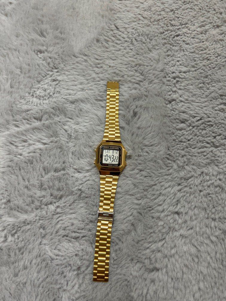 Casio a178w gold hot sale