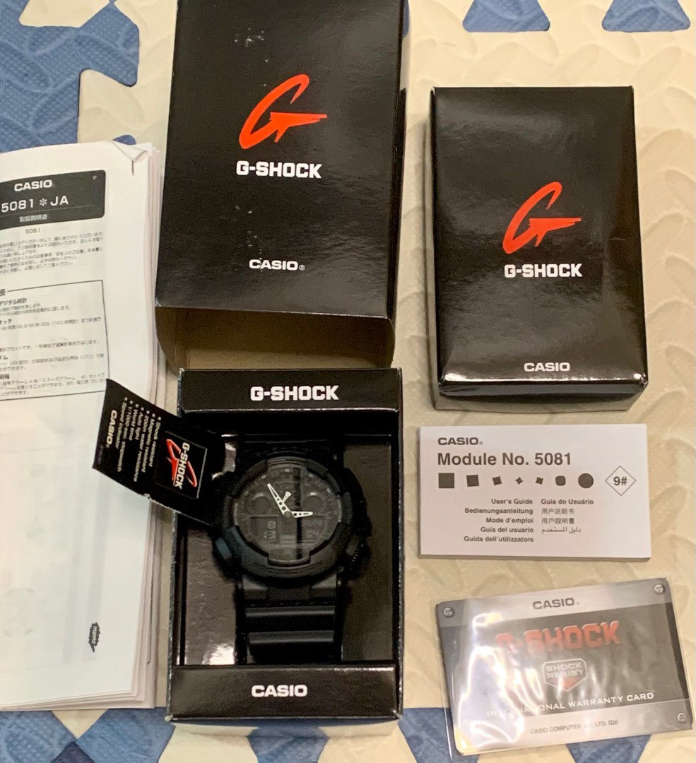全新！不議價！???????? Casio G-Shock 5081 GA-100 1A1DR Black 全新！齊盒，說明書，咭。, 名牌, 手錶-  Carousell