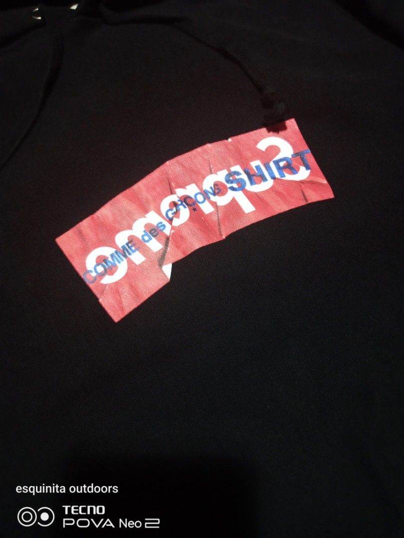 CDG X SUPREME (Category: Coats, Jackets and Outerwear) located in Cabuyao City. Submitted by khode025 (Listing ID 1248641108, Image 2). Description: OFFER PRICE 20X27 8.5/10 COLOR RATE HEAVY COTTON NO ISSUES SMALL ON TAG CAN FIT TO MEDIUM.