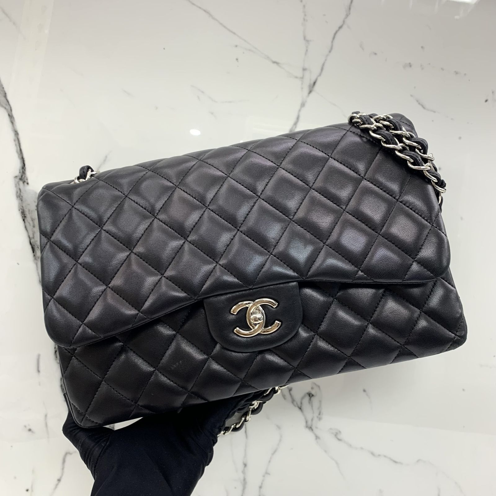 Chanel Reissue 2.55 Mademoiselle Lock Black Elephant Veins Leather Bag ○  Labellov ○ Buy and Sell Authentic Luxury
