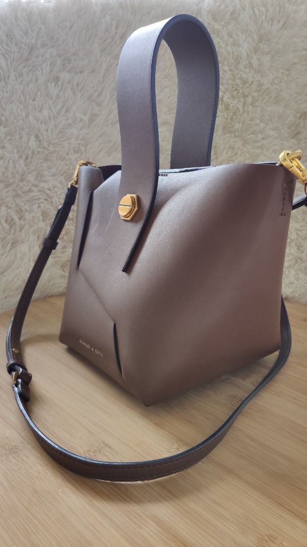 Charles and keith 2024 wristlet handle bucket bag