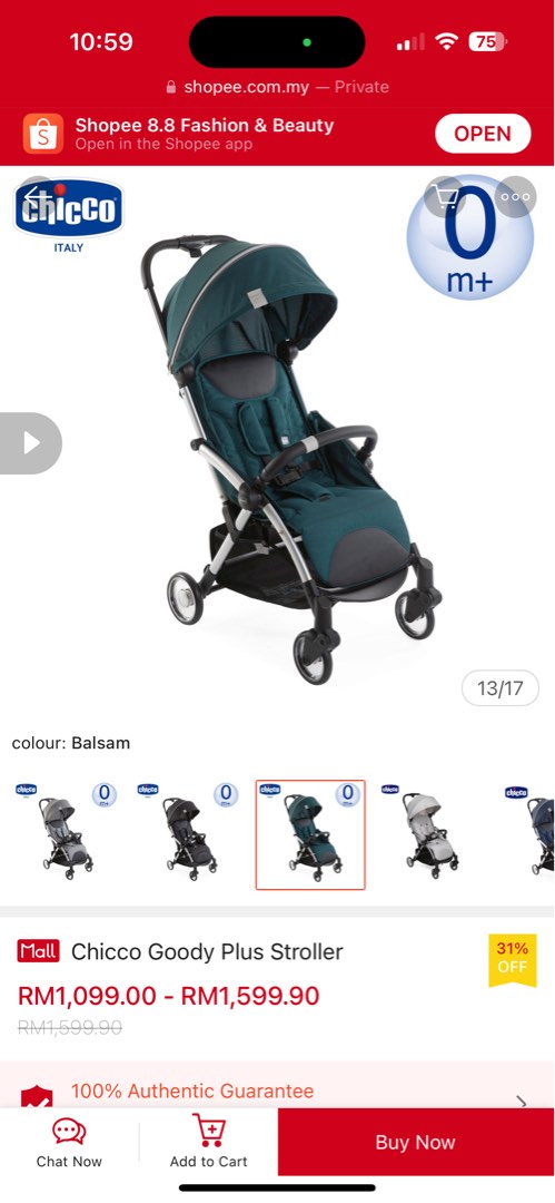 Chicco top cabin stroller