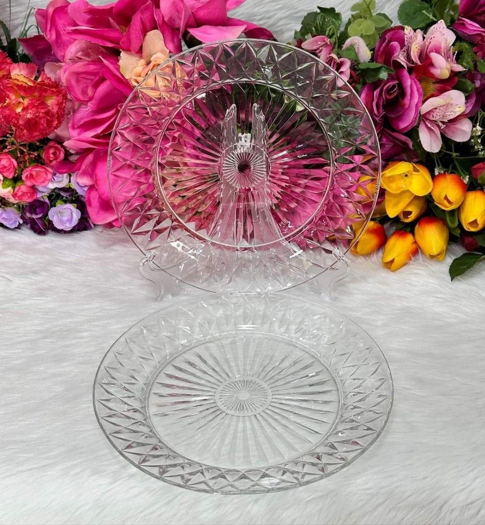 Clear Plates, Furniture & Home Living, Kitchenware & Tableware